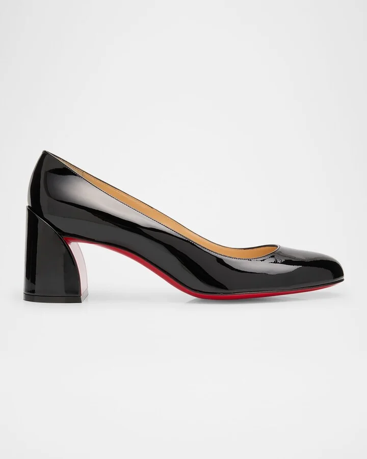 Miss Sab Patent Red Sole Pumps
