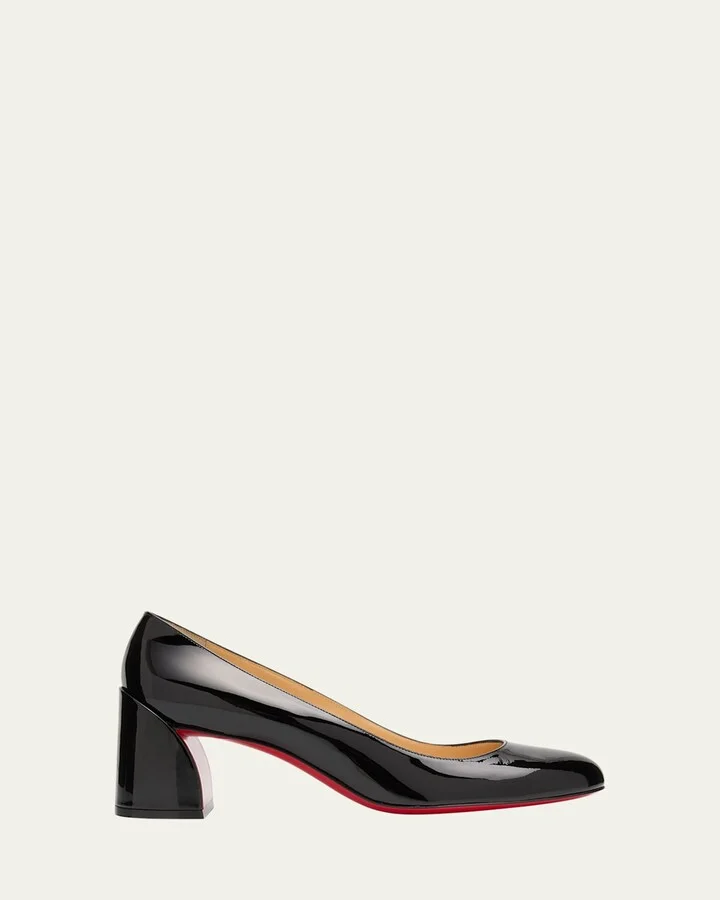 Miss Sab Patent Red Sole Pumps