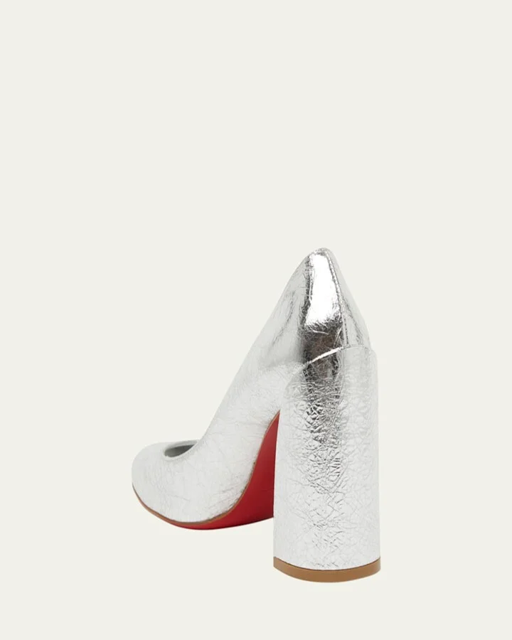 Miss Sabina Metallic Red Sole Pumps - Image 2