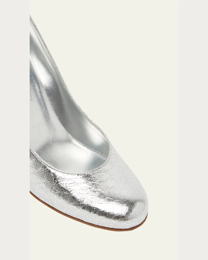 Miss Sabina Metallic Red Sole Pumps - Image 3