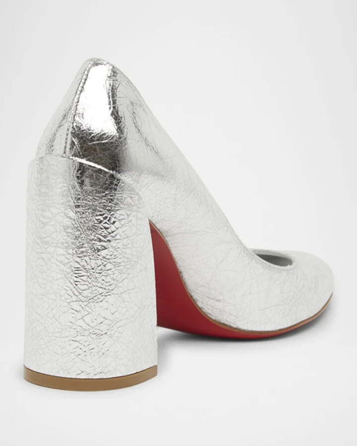 Miss Sabina Metallic Red Sole Pumps - Image 2