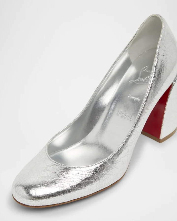 Miss Sabina Metallic Red Sole Pumps - Image 3