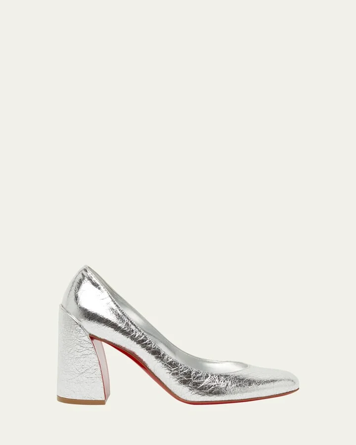 Miss Sabina Metallic Red Sole Pumps