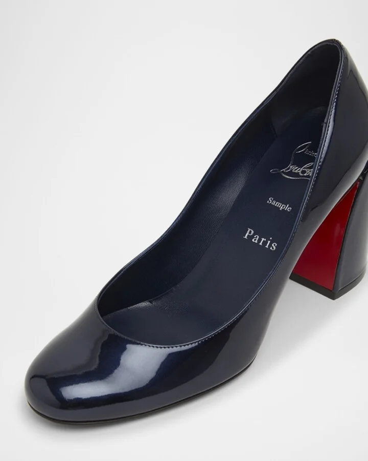 Miss Sabina Patent Red Sole Pumps - Image 3