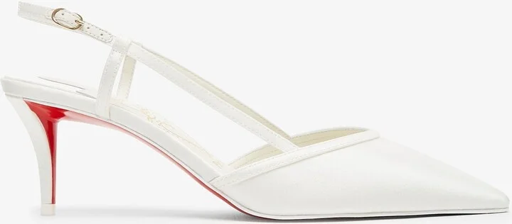Miss Z 60 white sling pumps
