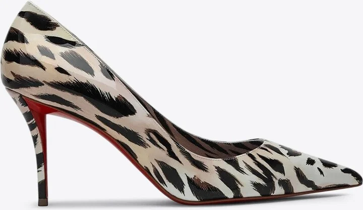 Miss Z 80 Animal Print Leather Pumps