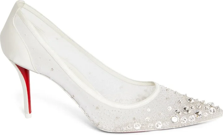 Miss Z Crystal Beaded Mesh Pump - Image 3
