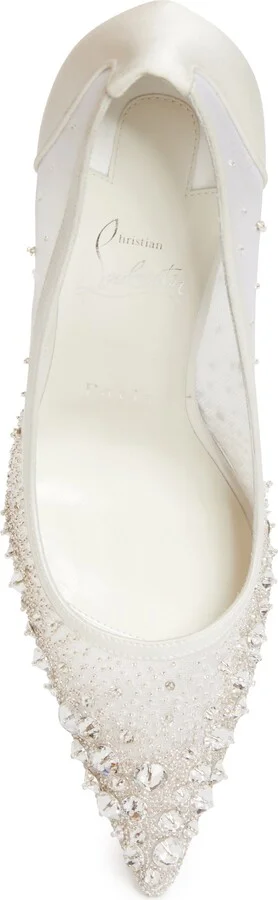Miss Z Crystal Beaded Mesh Pump - Image 4