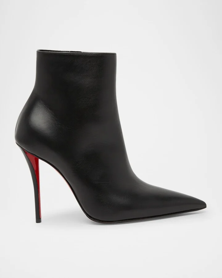 Miss Z Leather Red Sole Booties