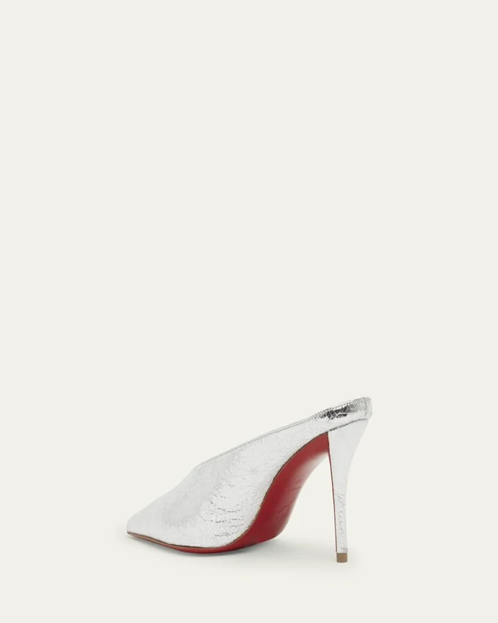 Miss Z Metallic Red Sole Mule Pumps - Image 10