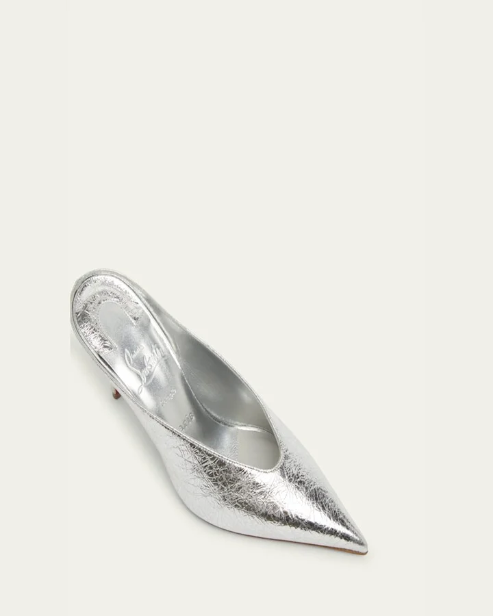 Miss Z Metallic Red Sole Mule Pumps - Image 11