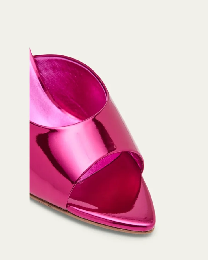 Miss Z Mirror Red Sole Mule Sandals - Image 9