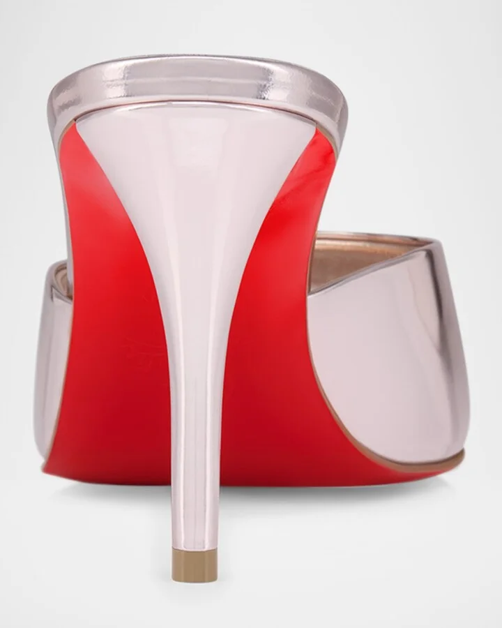 Miss Z Mirror Red Sole Mule Sandals - Image 3