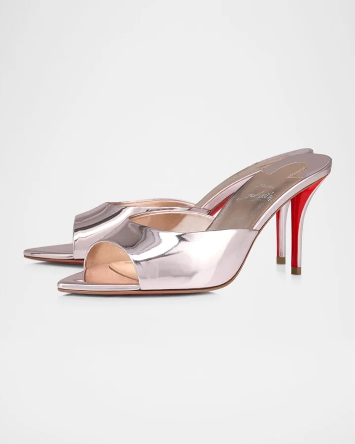 Miss Z Mirror Red Sole Mule Sandals - Image 4