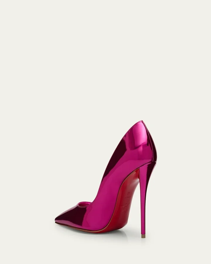 Miss Z Mirror Red Sole Pumps - Image 5