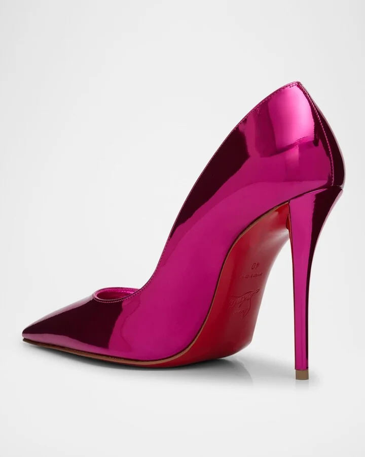 Miss Z Mirror Red Sole Pumps - Image 7