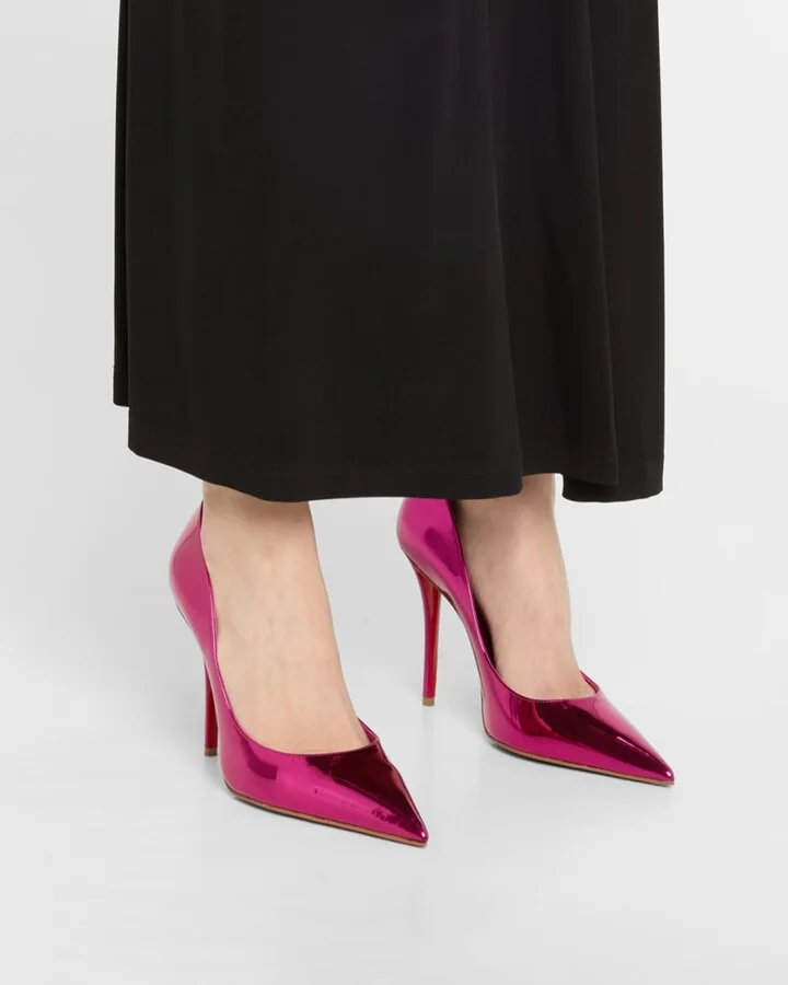 Miss Z Mirror Red Sole Pumps - Image 9