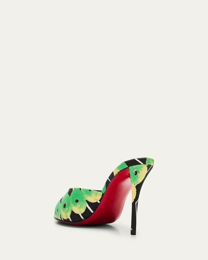 Miss Z Multicolored Red Sole Mule Sandals - Image 4