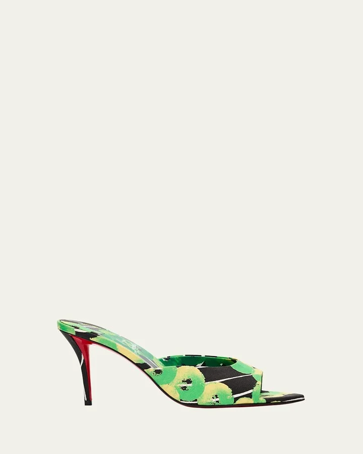 Miss Z Multicolored Red Sole Mule Sandals