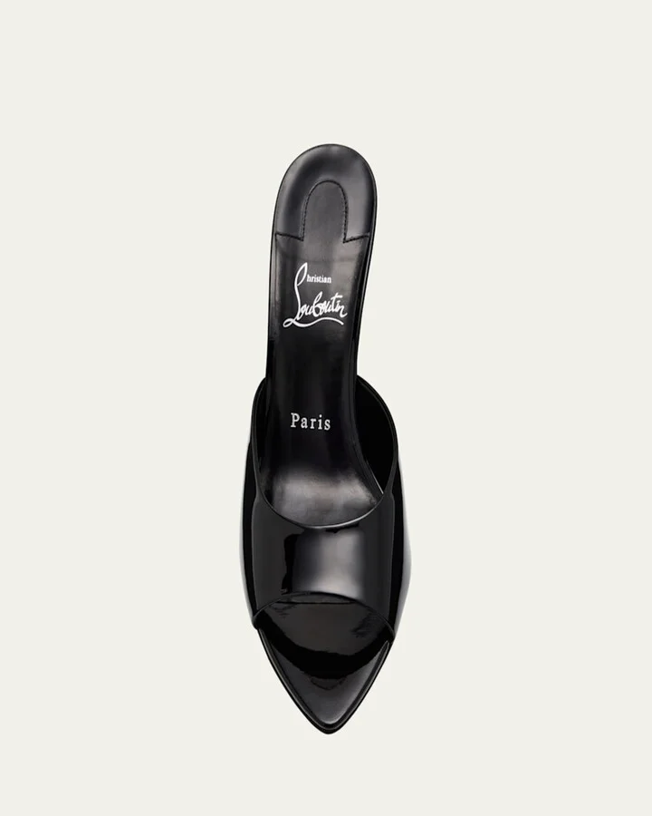 Miss Z Patent Red Sole Mule Sandals - Image 3