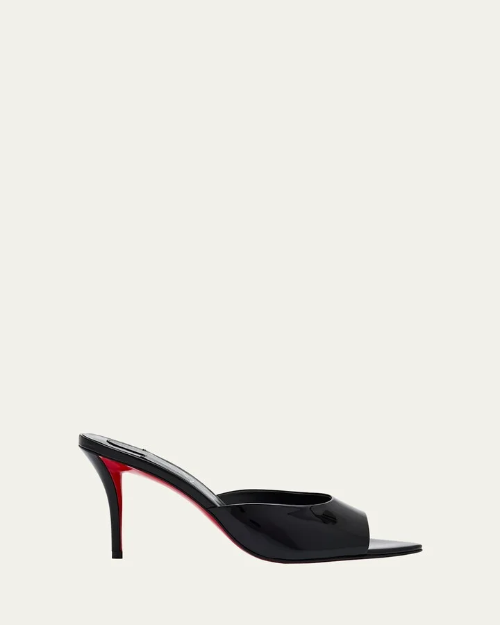 Miss Z Patent Red Sole Mule Sandals