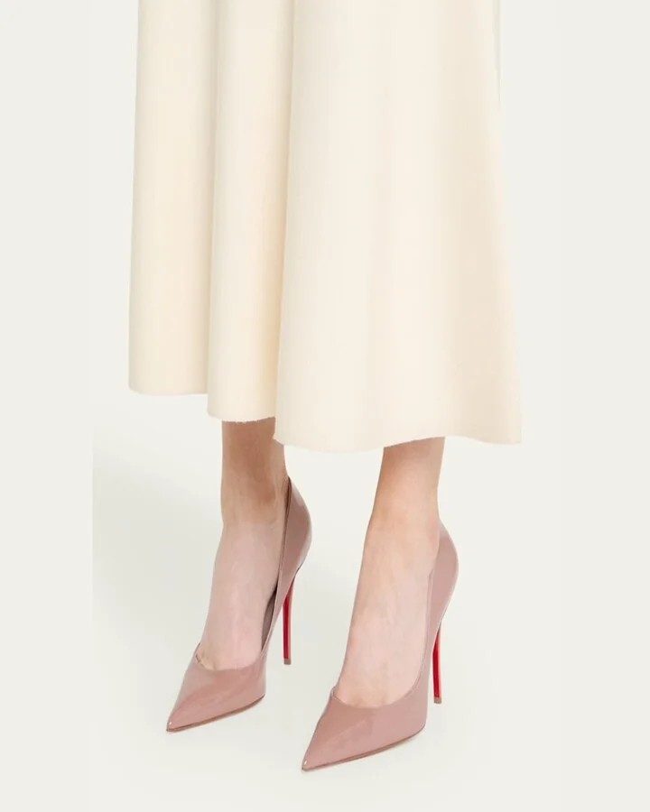 Miss Z Patent Red Sole Pumps - Image 4