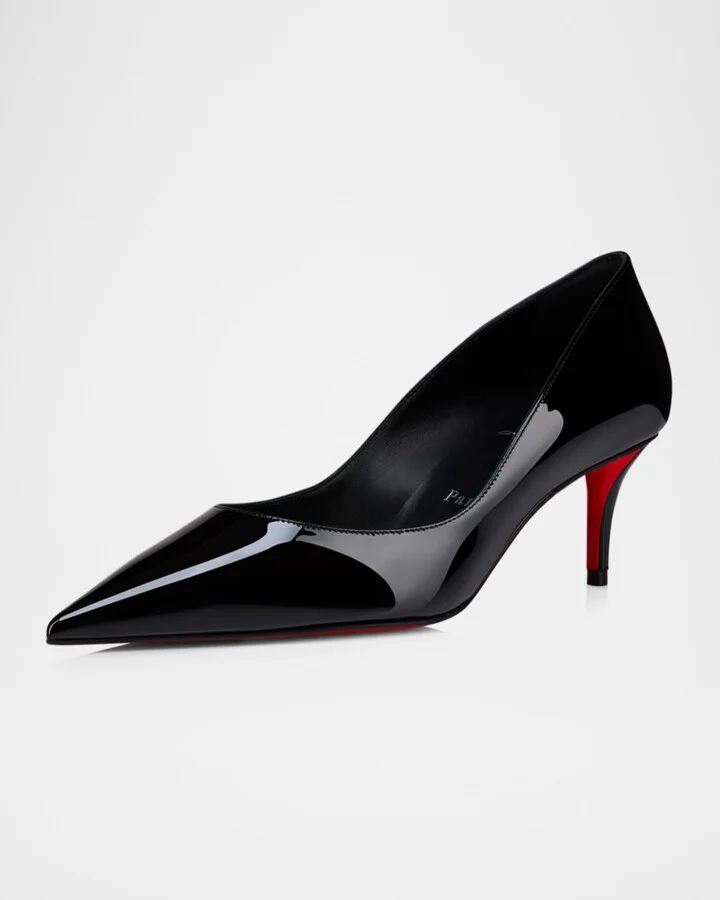 Miss Z Patent Red Sole Pumps - Image 3