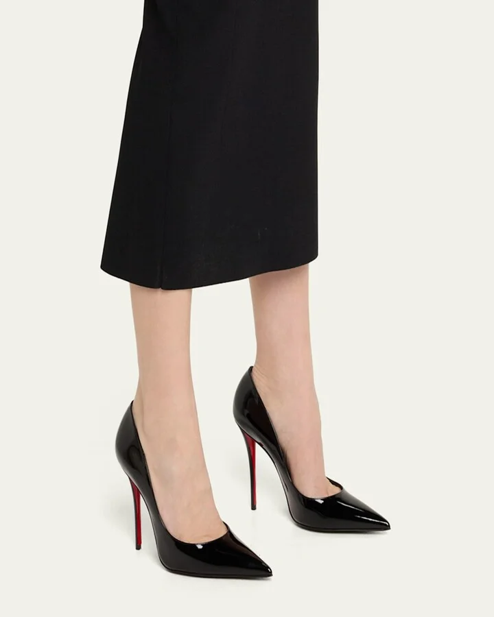 Miss Z Patent Red Sole Pumps - Image 5