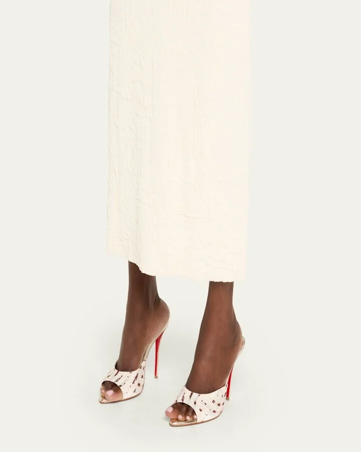 Miss Z Strass Red Sole Slide Sandals - Image 2