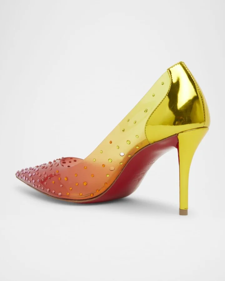 Miss Z Studded PVC Red Sole Pumps - Image 2
