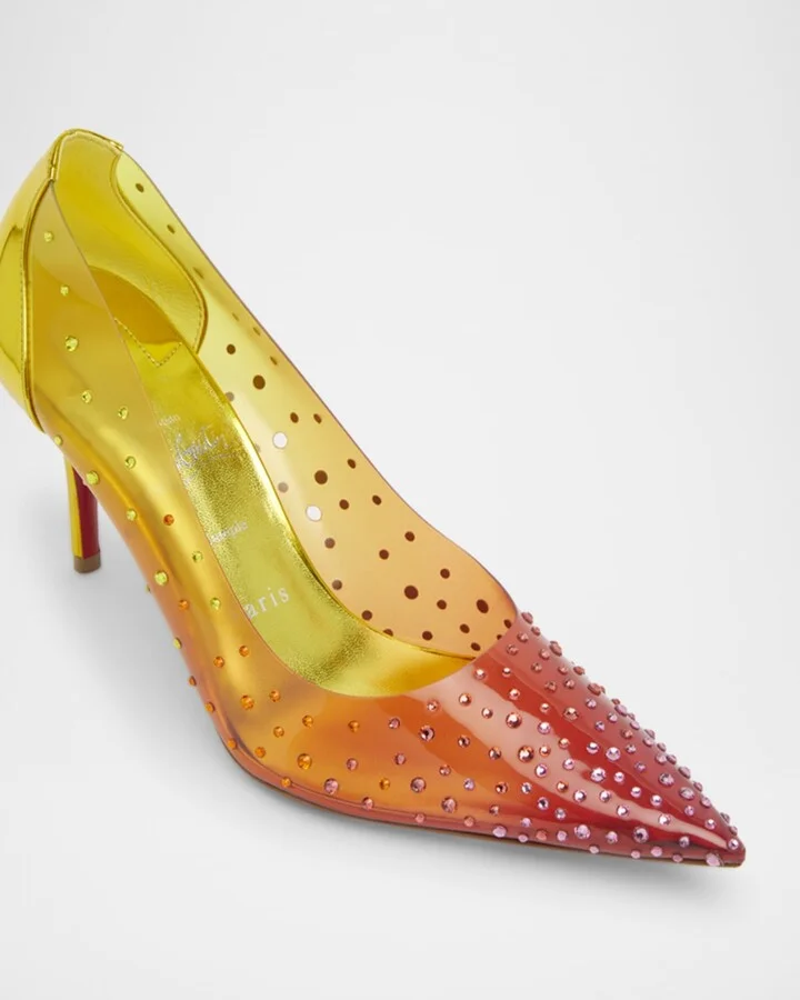 Miss Z Studded PVC Red Sole Pumps - Image 3