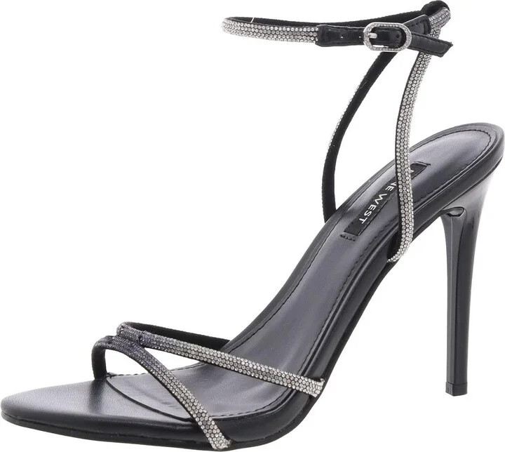 Missey Womens Rhinestone Dressy Slingback Sandals