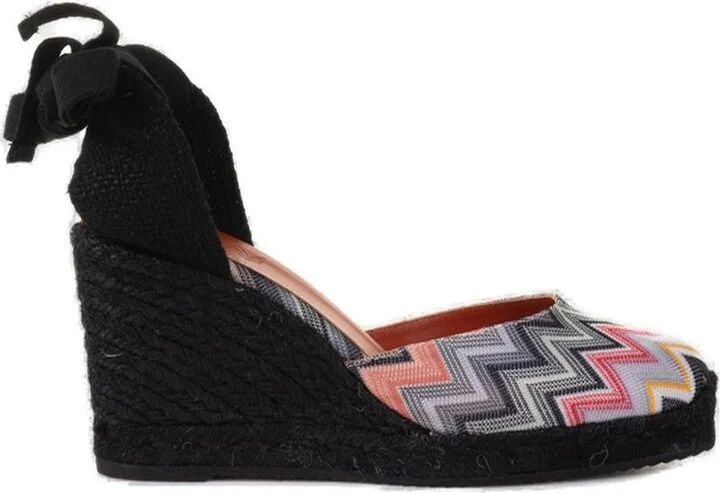 Missoni Chevron Print Wedged Espadrilles