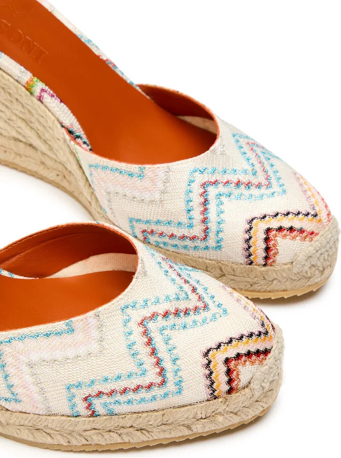 Missoni Eva 80 Zigzag Canvas Wedge Espadrilles - Image 3