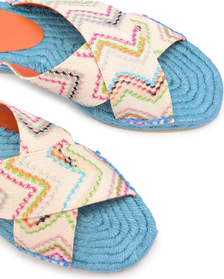 Missoni Harlow Zigzag Lamé Espadrille Sliders - Image 3