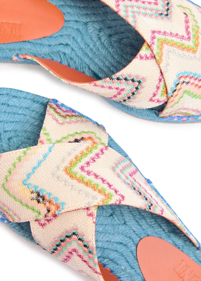 Missoni Harlow Zigzag Lamé Espadrille Sliders - Image 4