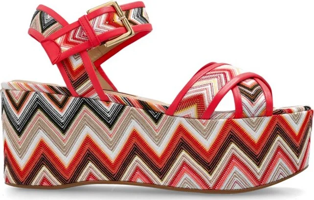 Missoni Patterned Buckled Platform Sandals