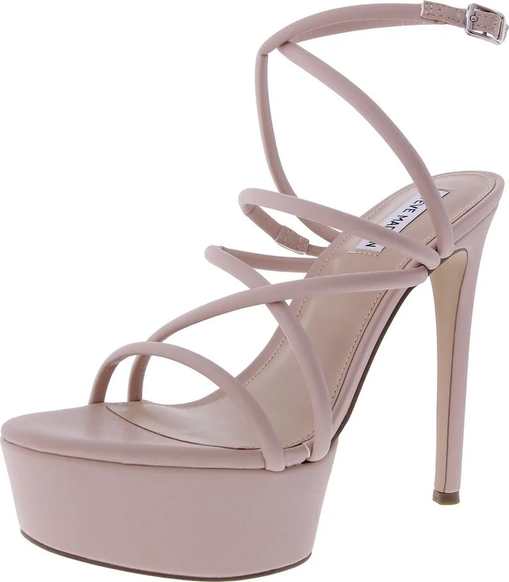 Missy Womens Adjustable Faux Leather Platform Sandals