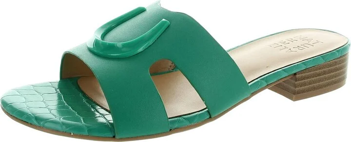 Misty Womens Leather Slip On Slide Sandals