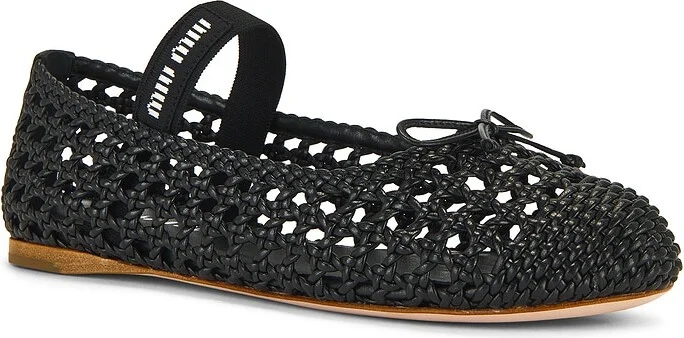 Miu Miu Ballet Flat in Black - Image 2