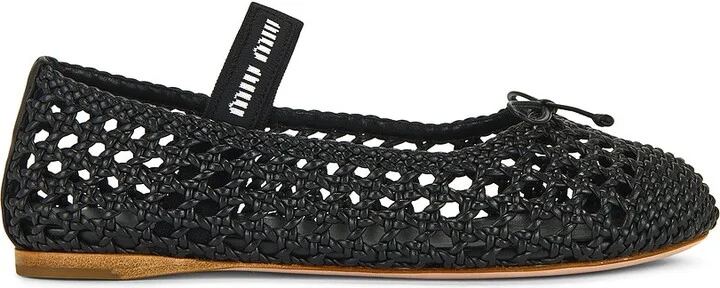 Miu Miu Ballet Flat in Black