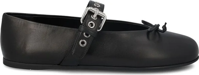 Miu Miu Bow-Detailed Flat Shoes