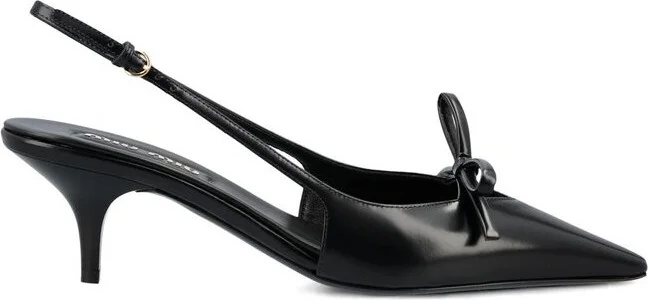 Miu Miu Bow-Detailed Slingback Pumps