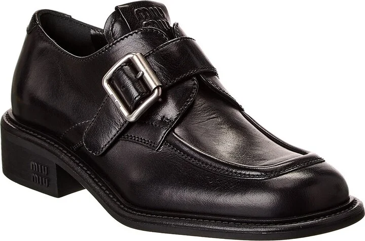 Miu Miu Brogue Leather Loafer