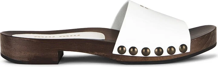 Miu Miu Clog Sandal in White