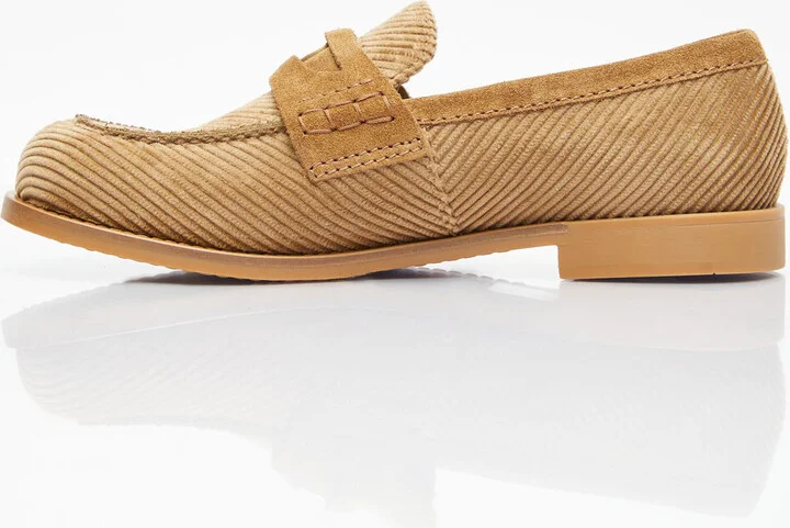 Miu Miu Corduroy Loafers - Woman Loafers Brown Eu - 35 - Image 4