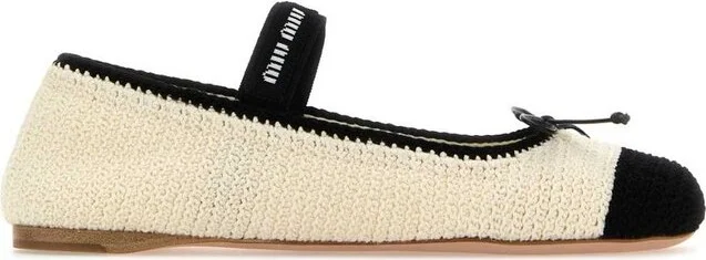 Miu Miu Crochet Two-Toned Ballerina Flats