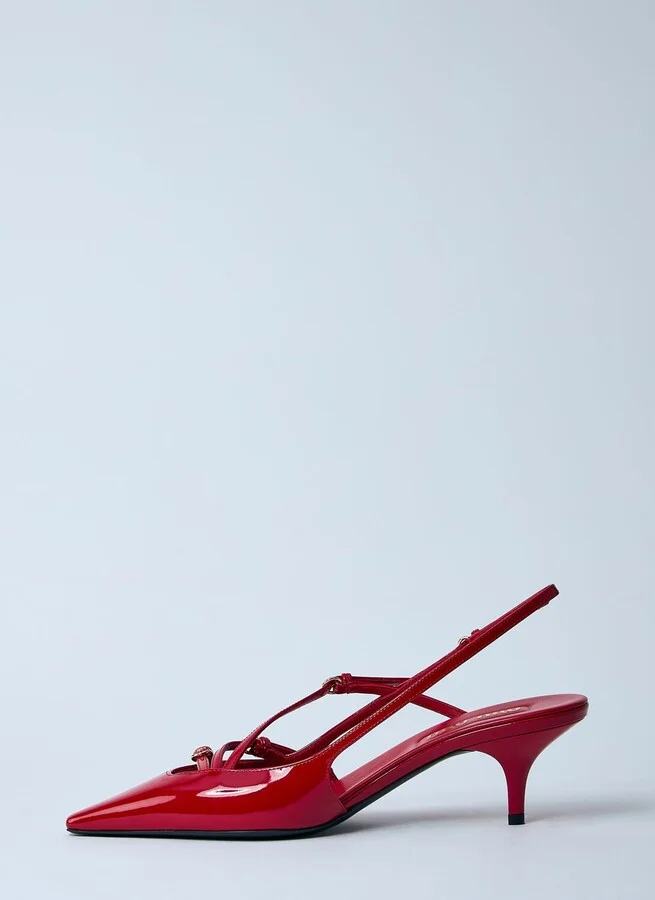 Miu Miu Décolleté Slingback Heels - Woman Heels Red Eu - 37 - Image 4