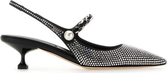 Miu Miu Embellished Pointed Toe Pumps