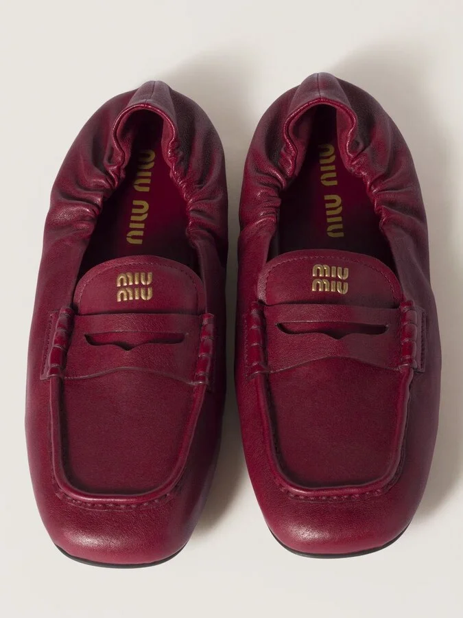 Miu Miu Embossed-Logo Loafers - Image 3